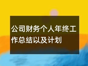公司财务个人年终工作总结以及计划