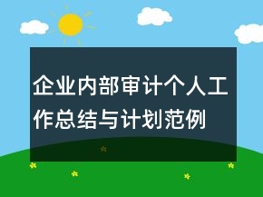 企业内部审计个人工作总结与计划范例