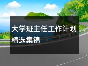 大学班主任工作计划精选集锦