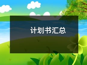 计划书汇总