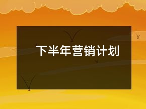 下半年营销计划