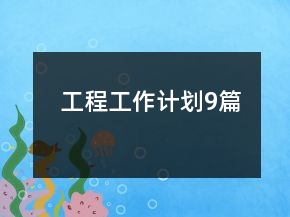 工程工作计划9篇