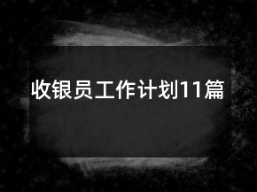 收银员工作计划11篇