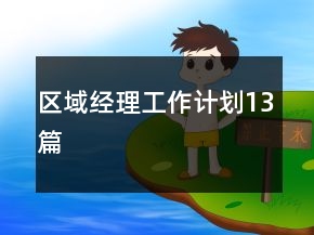 区域经理工作计划13篇