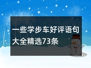 一些学步车好评语句大全精选73条
