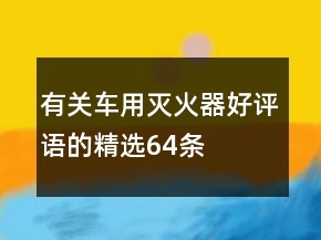 有关车用灭火器好评语的精选64条