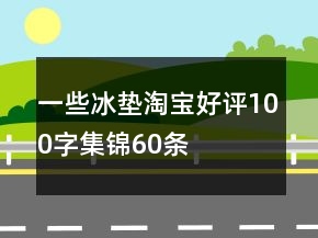 一些冰垫淘宝好评100字集锦60条