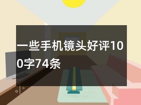 一些手机镜头好评100字74条