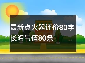 最新点火器评价80字长淘气值80条