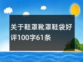 关于鞋罩、靴罩、鞋袋好评100字61条
