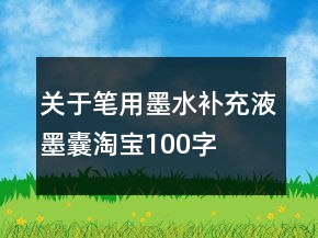 关于笔用墨水、补充液、墨囊淘宝100字万能好评收集65条