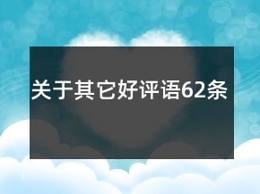 关于其它好评语62条