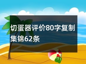 切蛋器评价80字复制集锦62条