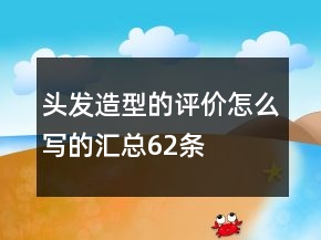 头发造型的评价怎么写的汇总62条