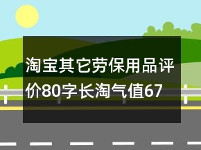 淘宝其它劳保用品评价80字长淘气值67条