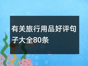 有关旅行用品好评句子大全80条