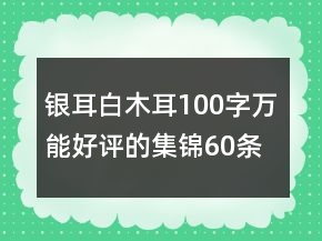 银耳、白木耳100字万能好评的集锦60条