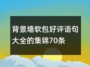 背景墙软包好评语句大全的集锦70条