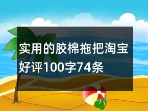 实用的胶棉拖把淘宝好评100字74条