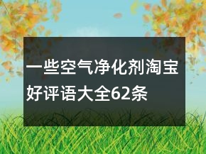 一些空气净化剂淘宝好评语大全62条