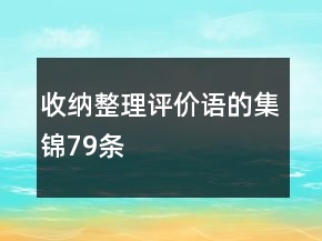 收纳整理评价语的集锦79条