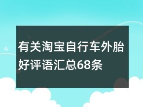 有关淘宝自行车外胎好评语汇总68条