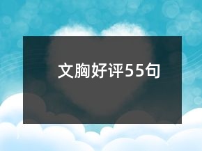 文胸好评55句