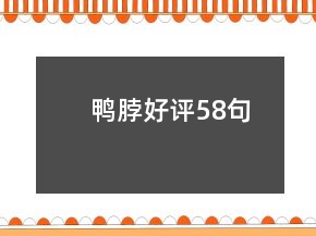 鸭脖好评58句