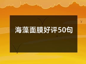 海藻面膜好评50句