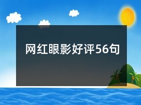 网红眼影好评56句