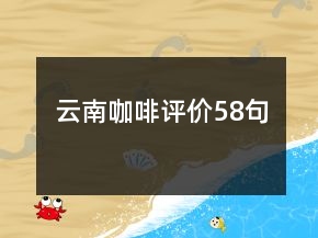 云南咖啡评价58句