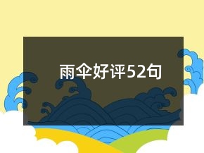 雨伞好评52句