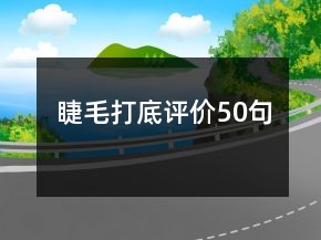睫毛打底评价50句