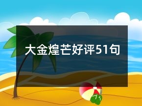 大金煌芒好评51句