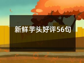 新鲜芋头好评56句