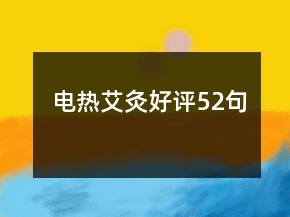 电热艾灸好评52句