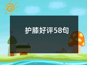 护膝好评58句
