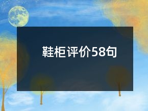 鞋柜评价58句
