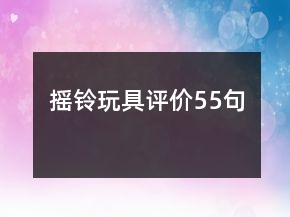 摇铃玩具评价55句