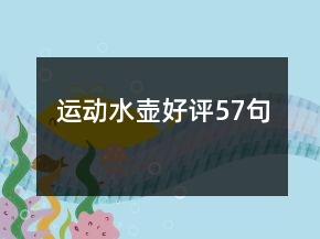 运动水壶好评57句