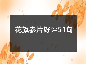花旗参片好评51句