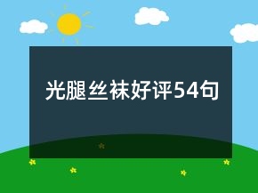 光腿丝袜好评54句