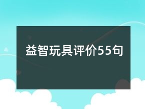 益智玩具评价55句