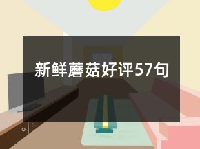 新鲜蘑菇好评57句