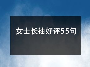 女士长袖好评55句
