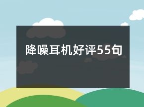 降噪耳机好评55句