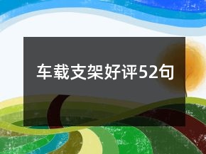 车载支架好评52句