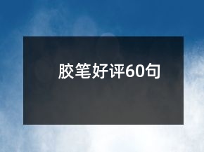 胶笔好评60句