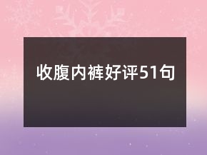 收腹内裤好评51句