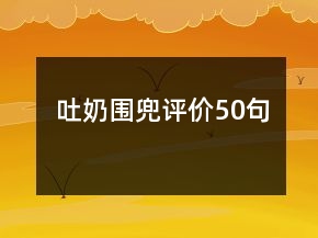 吐奶围兜评价50句